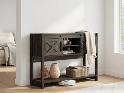Farmhouse Entryway Table With Sliding Barn Door