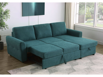 Kenna- Sleeper Sectional Sofa With Storage Ottoman