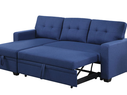Upholstered Pull Out Sectional Sofa With Chaise