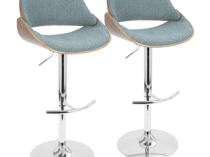 Fabrizzi - Mid Century Modern Adjustable Barstool With Swivel (Set of 2)