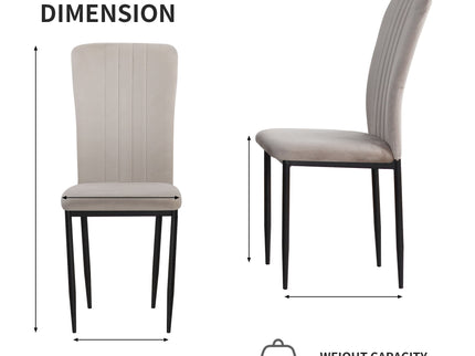 Velvet Dining Chairs For Dining Room (Set of 4)
