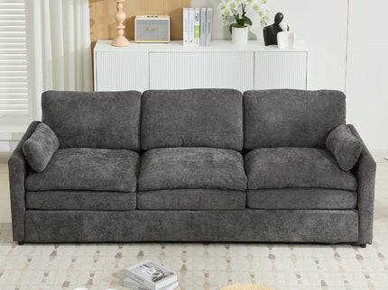Cozy Upholstered 3 Seater Sofa With Double Cushion