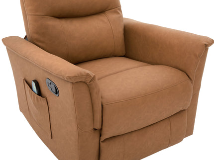 Manual Recliner Chair With 8 Point Massage And Swivel Function