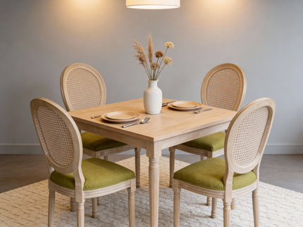 French Country Dining Chairs & Round Back (Set of 2)