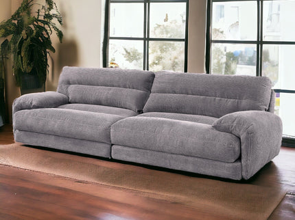 Cadenza - Corduroy Loveseat - Gray