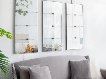 Traditional Decor Style Antique Glass Panel Mirror, Wall Mirror For Bathroom Entryway Console Lean Against Wall