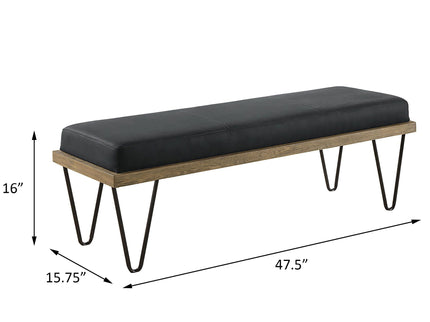 Upholstered Bench - Dark Blue