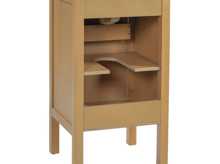 Bathroom Cabinet With Sink, Adjustable Shelf, Soft Closing Hinges - Natural Wood