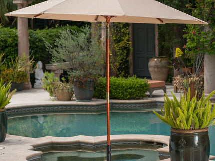 Wheelie - Stylish Square Umbrella Base With Stainless Steel Pole Handle