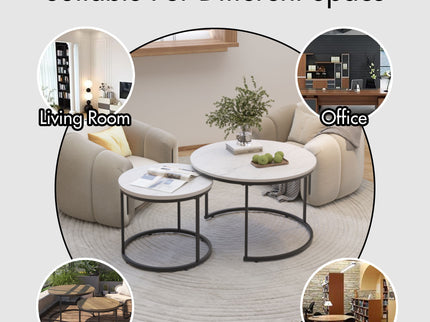 Round Nesting Coffee Table (Set of 2)