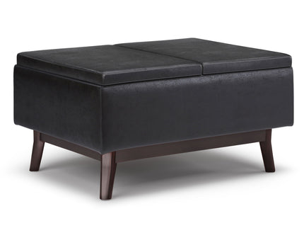 Owen - Tray Top Small Coffee Table Upholstered Storage Ottoman