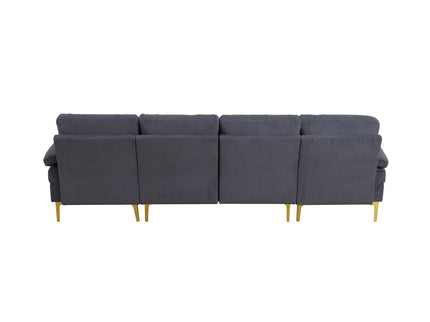 U - Shaped Sectional Sofa With Double Chaise