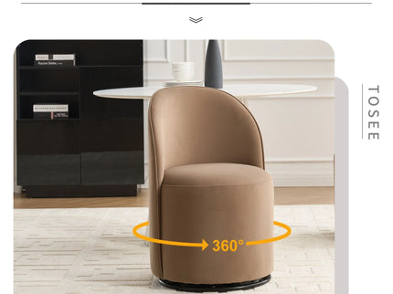 360 Degree Swivel Armless Dining Barrel Chair