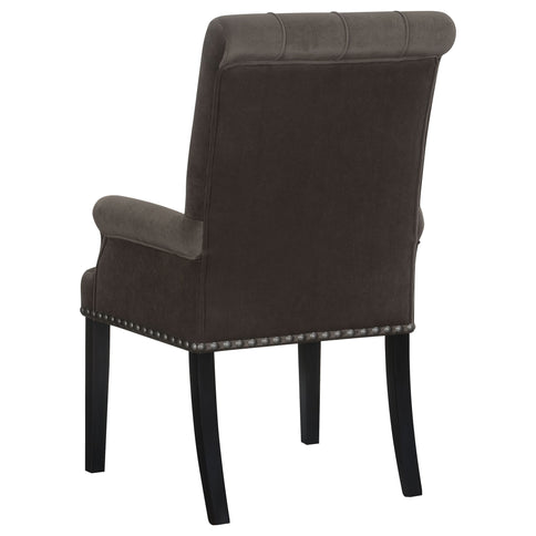 Norwich - Dining Arm Chair With Button Tufting And Rolled Top