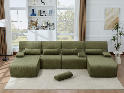 Oversized Sectional Sofa, Living Room Seating With Modular Design