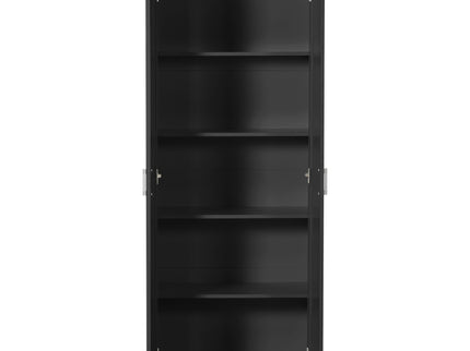 Storage Cabinet With Adjustable Shelves, 2 Doors, Rectangle Design For Bathroom