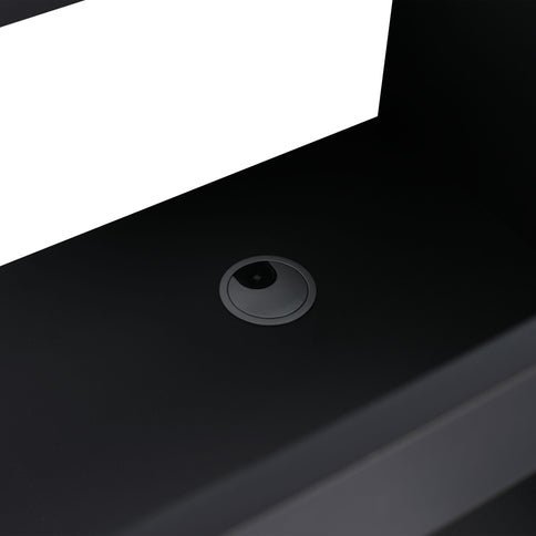 Contemporary Freestanding Bathroom Vanity With Resin Sink & Soft-Close Cabinet Doors