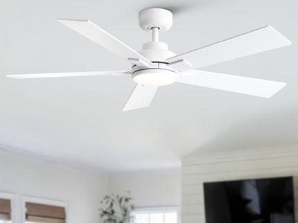 Reversible Motor Integrated LED Dimmable Ceiling Fan With Light