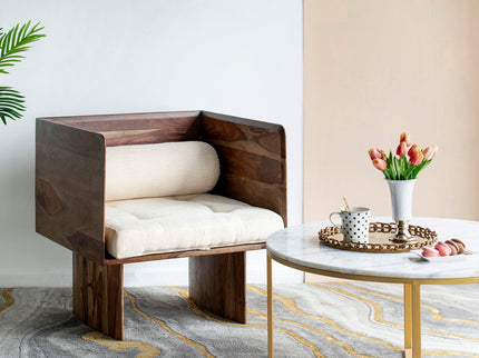 Wooden Sofa - Brown