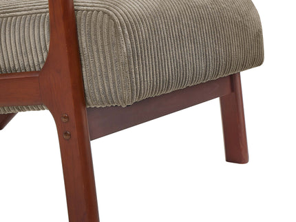 Upholstered Armchair With Back Support Pillow