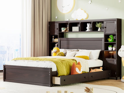 Bed With All In One Cabinet, Shelf And Sockets