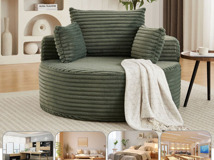 Modern Single Sofa With Backrest Pillow For Living Room