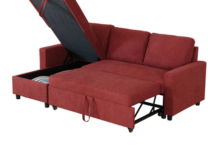 L - Shaped Convertible Sofa Bed With Storage Chaise