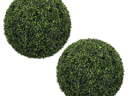Artificial Topiary Balls, Outdoor Decorative Spheres For Garden (Set of 2) - Green