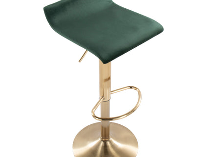 Ale - Contemporary Adjustable Height Barstool With Swivel With Oval Footrest (Set of 2)