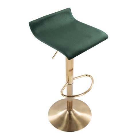 Ale - Contemporary Adjustable Height Barstool With Swivel With Oval Footrest (Set of 2)