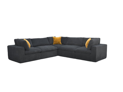Modular Sectional & Toss Pillows - Dark Gray