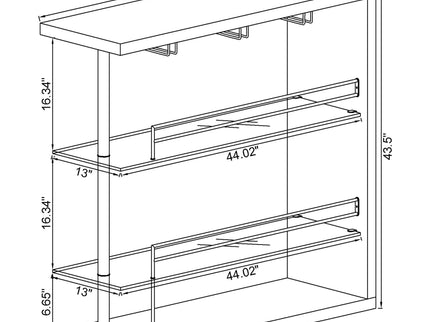 Gilbert - Bar Shelf - Black