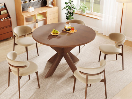 Round Dining Table Kitchen Table - Cherry