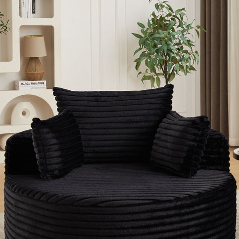 Modern Single Sofa With Backrest Pillow For Living Room