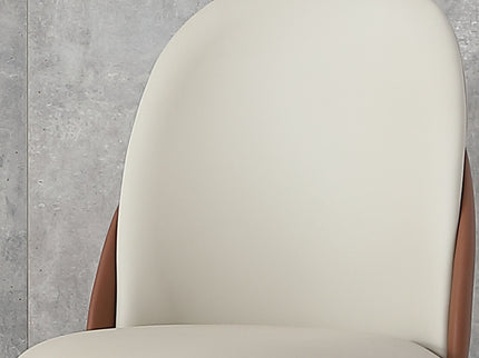 Modern Dining Chairs (Set of 2) With Gold Metal Legs - Beige