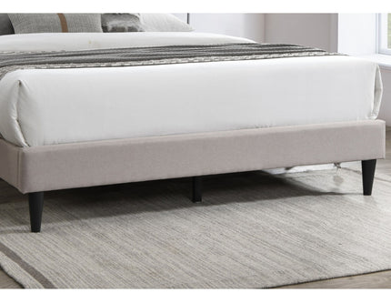 Bed With Nailhead Trim Accents, Upholstered Platform Frame
