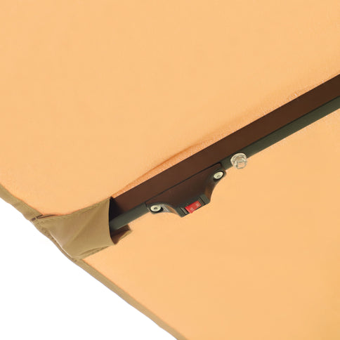 Double- Sided Outdoor Market Umbrella With Lights And Base