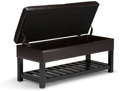 Cosmopolitan - Storage Ottoman Bench With Open Bottom - Tanners Brown