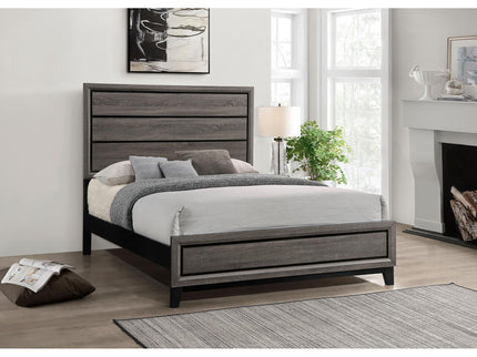 Queen Panel Bed Accents - Gray