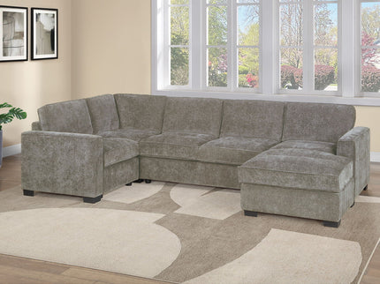 Sectional With RAF Chaise, Armless Loveseat & LAF 1 Arm Chair