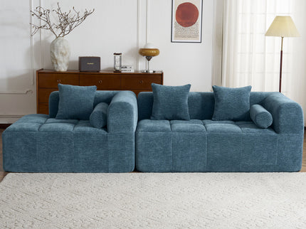 Sectional Free Combined Sofa With 2 Side Pockets