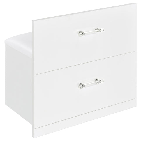 Kerr - 2 Drawer Makeup Vanity Table With Mirror And Stool