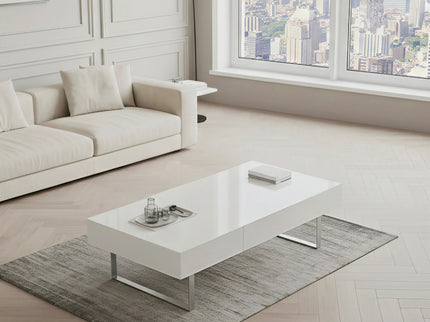 Rectangular Coffee Table With Hidden Storage