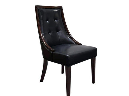 Clair - Tufted Dining Room Side Chair (Set of 2) - Dark Coffee / Black