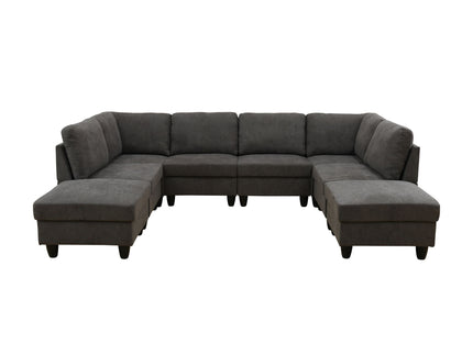 8 Piece Modular U - Shape Sectional Sofa
