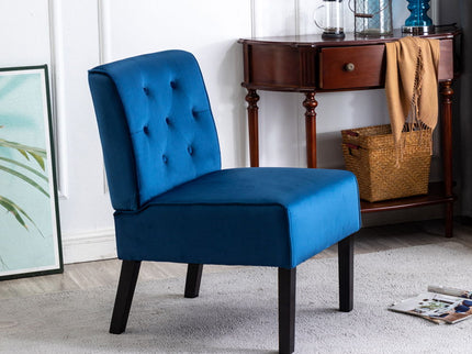 Reese - Living Room Armless Button Tufted Pattern Accent Chair (Set of 2)