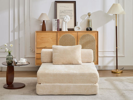 Convertible Floor Sofa Bed With Fixed Shape Frame For Living Room
