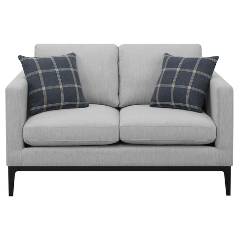 Montauk - 2 Piece Arms Living Room Set With Upholstered Seating - Light Gray