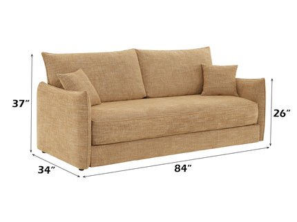 Cadie - Sofa With 2 Pillows - Mocha