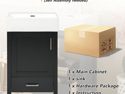 Bathroom Vanity With Sink, Frame And Drawer